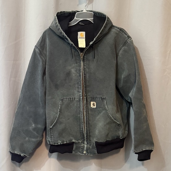 Carhartt Other - Carhartt Rare Vintage Size XL Jacket J150 Hunter Green Faded Rugged Heavy Grunge
